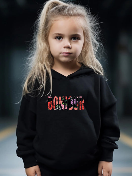 2pcs Letters Print Outfits Girls Hoodies Jogger Pants Set For Girls
