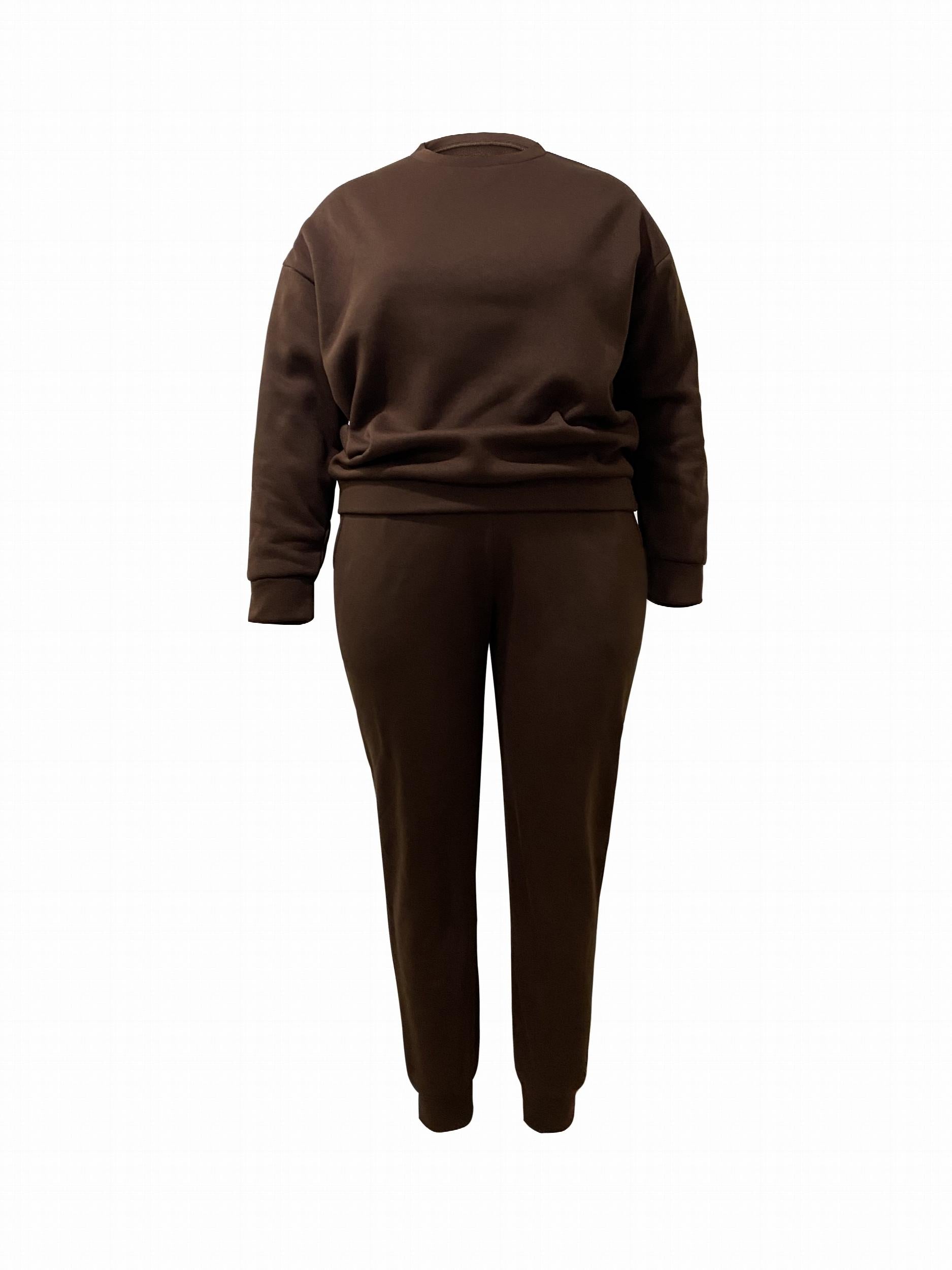  Long Sleeve Sweatshirt & Sweatpants Outfits Two Piece Set