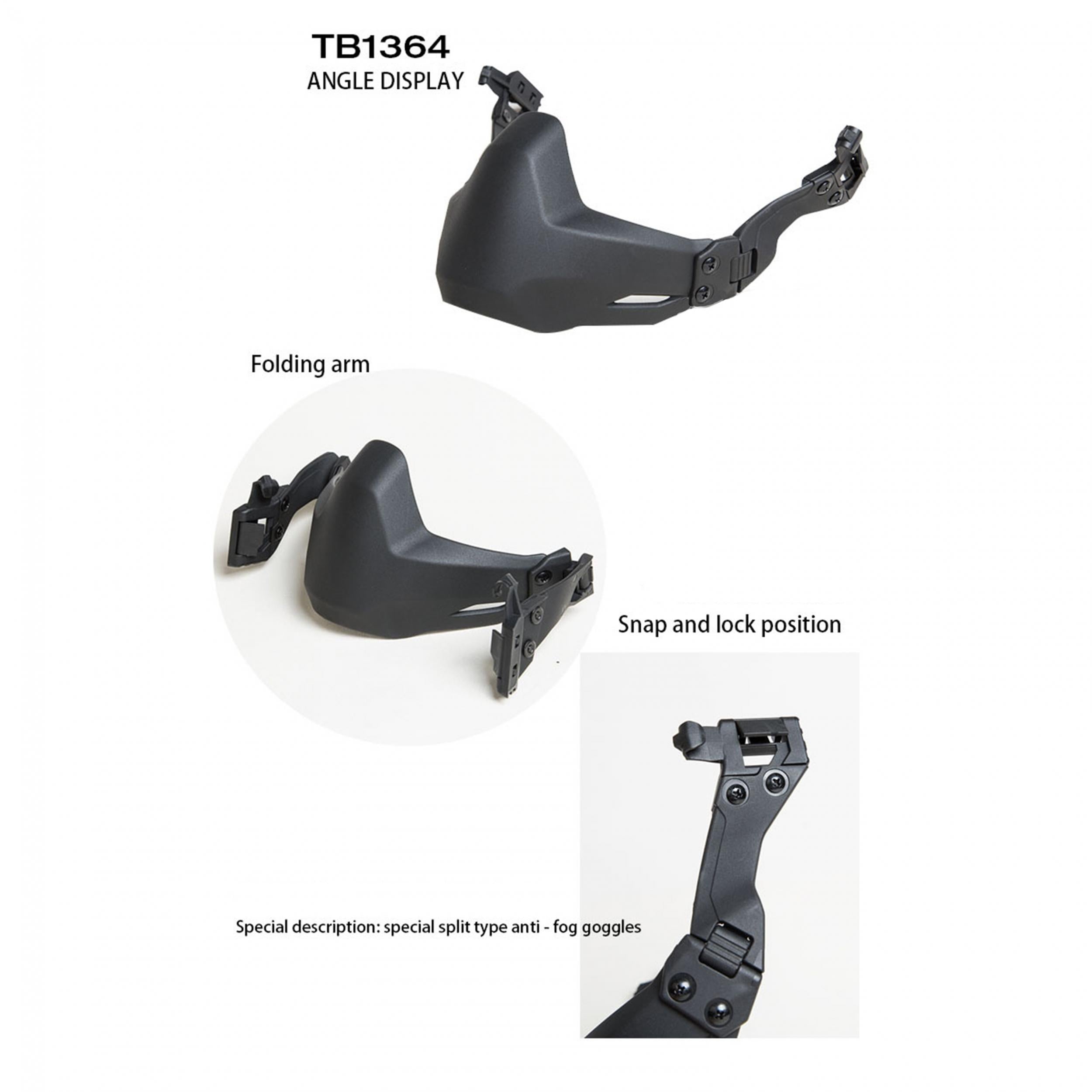 Universal Helmet Rail Half Seal Protective Mask