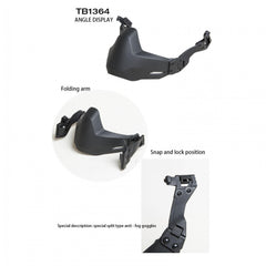 Universal Helmet Rail Half Seal Protective Mask