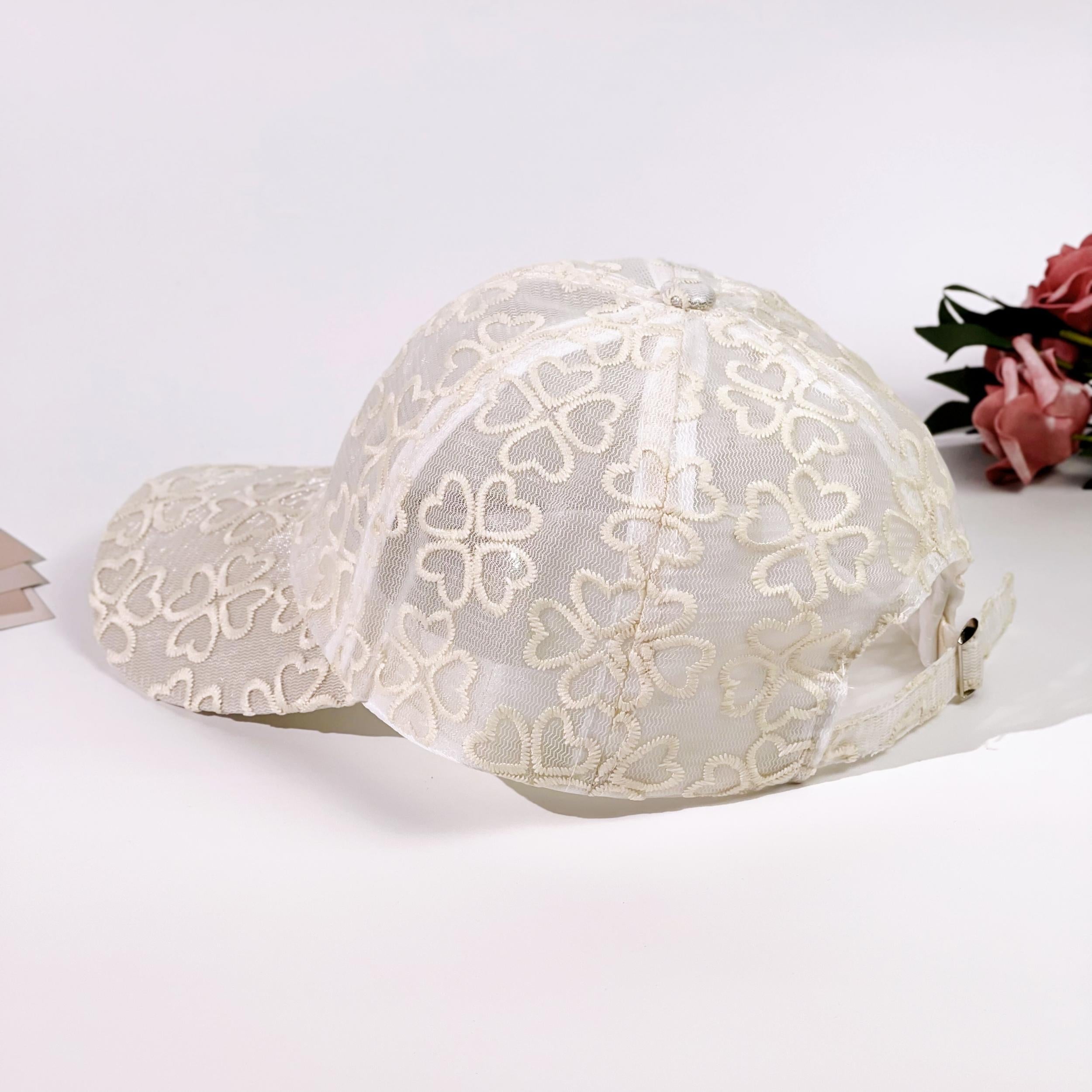 Lace Embroidery Baseball Cap Sun Hat Adjustable Dad Hats