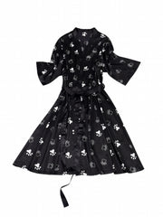  Dog Paw Print Cami Dress & Robe Set