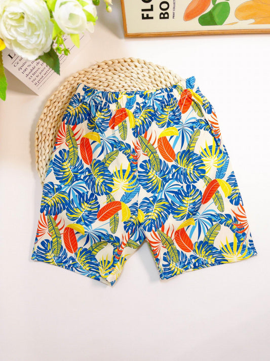 Boys Dinosaur Letter Print Casual Shorts, Kids Summer Clothes