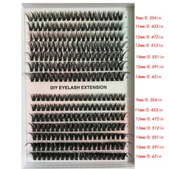DIY False Eyelashes Set With Glue And Tweezer Cluster Lashes
