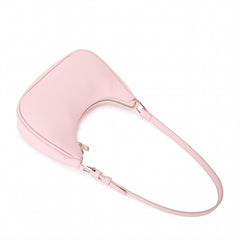 Minimalist Crescent Bag Stylish PU Leather Hobo Shoulder Bag