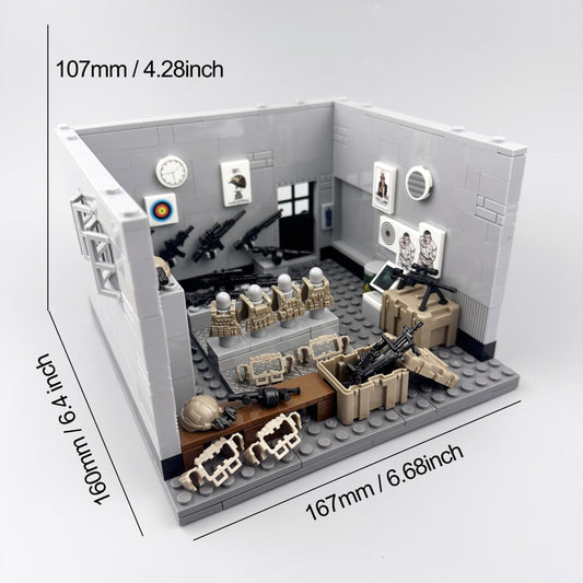 294pcs Military Building Blocks Set Creative Construction Toy for Kids Gray