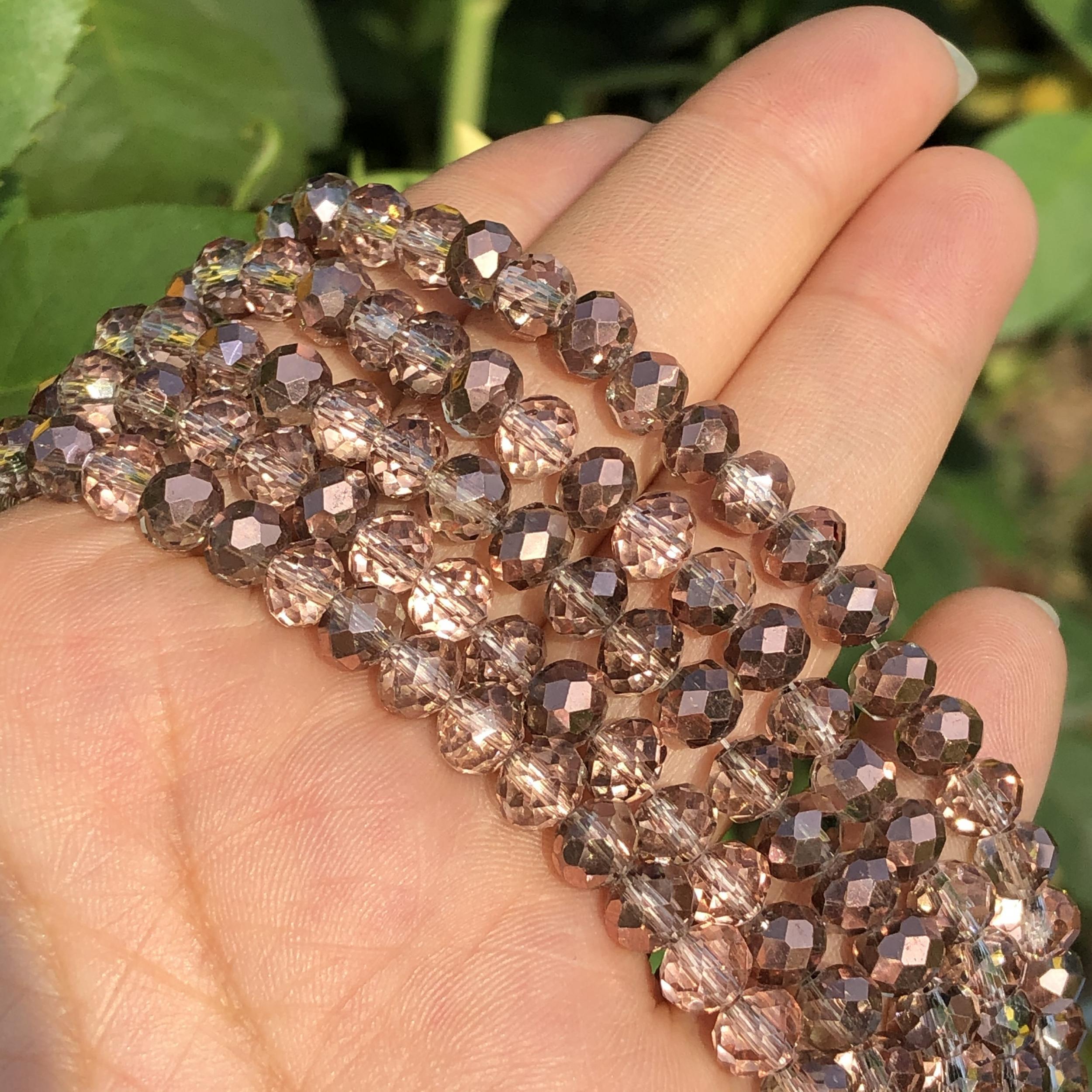 6mm Electroplated Half Red Copper Spacer Beads for DIY Jewelry Making