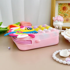 Unicorn Messenger Bag Coin Purse & Fidget Toy Combo for Kids