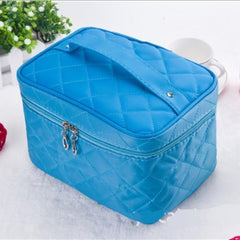 Quilted Cosmetic Bag Large Capacity Makeup Storage Handbag