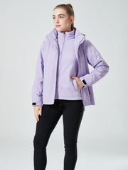 Women's 3-in-1 Outdoor Jacket, Thermal, Waterproof, Hardshell with Fleece