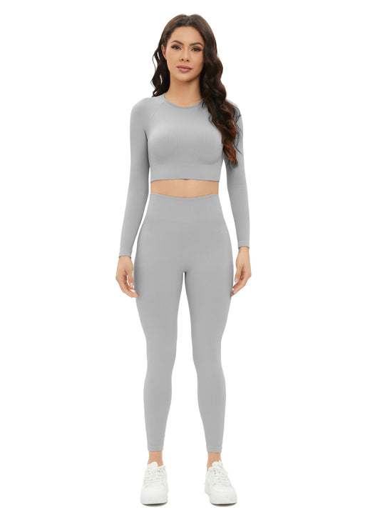 Yoga Workout Set Quick Drying Top & Stretch Leggings Women's Activewear