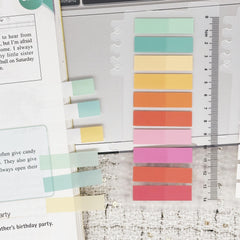 400pcs Romantic Index Stickers 20 Sheets Per Set 20 Colors PET Material