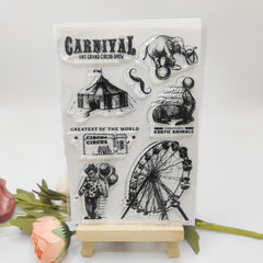 Circus Theme Stamp DIY Journal Card Making Gift for Boys and Girls 1pc