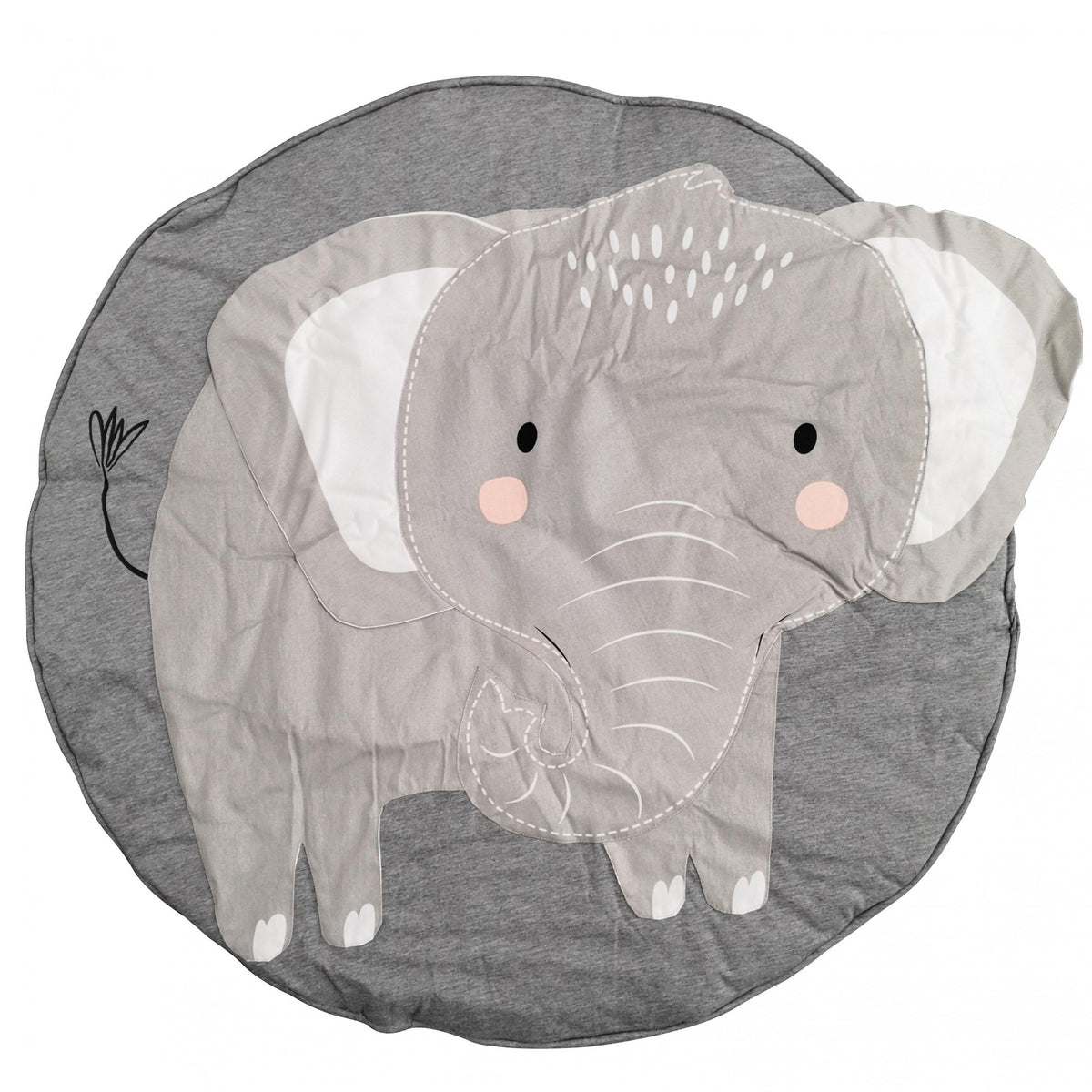 3D Animal Round Crawling Mat Baby Play Mat with Cotton Liner & Zipper