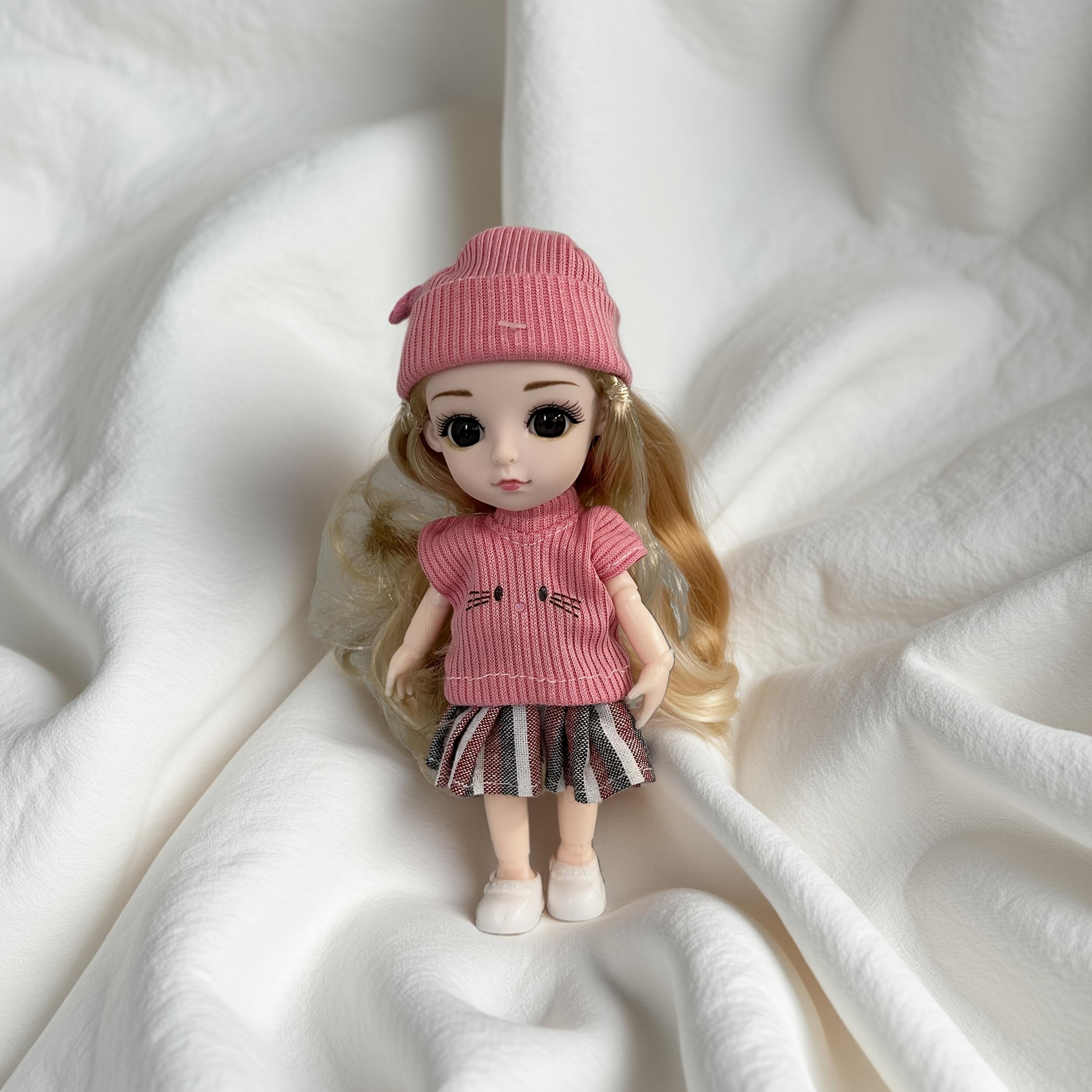 6.3 Inch Movable Joint Doll Soft Body Girl Toy Mixed