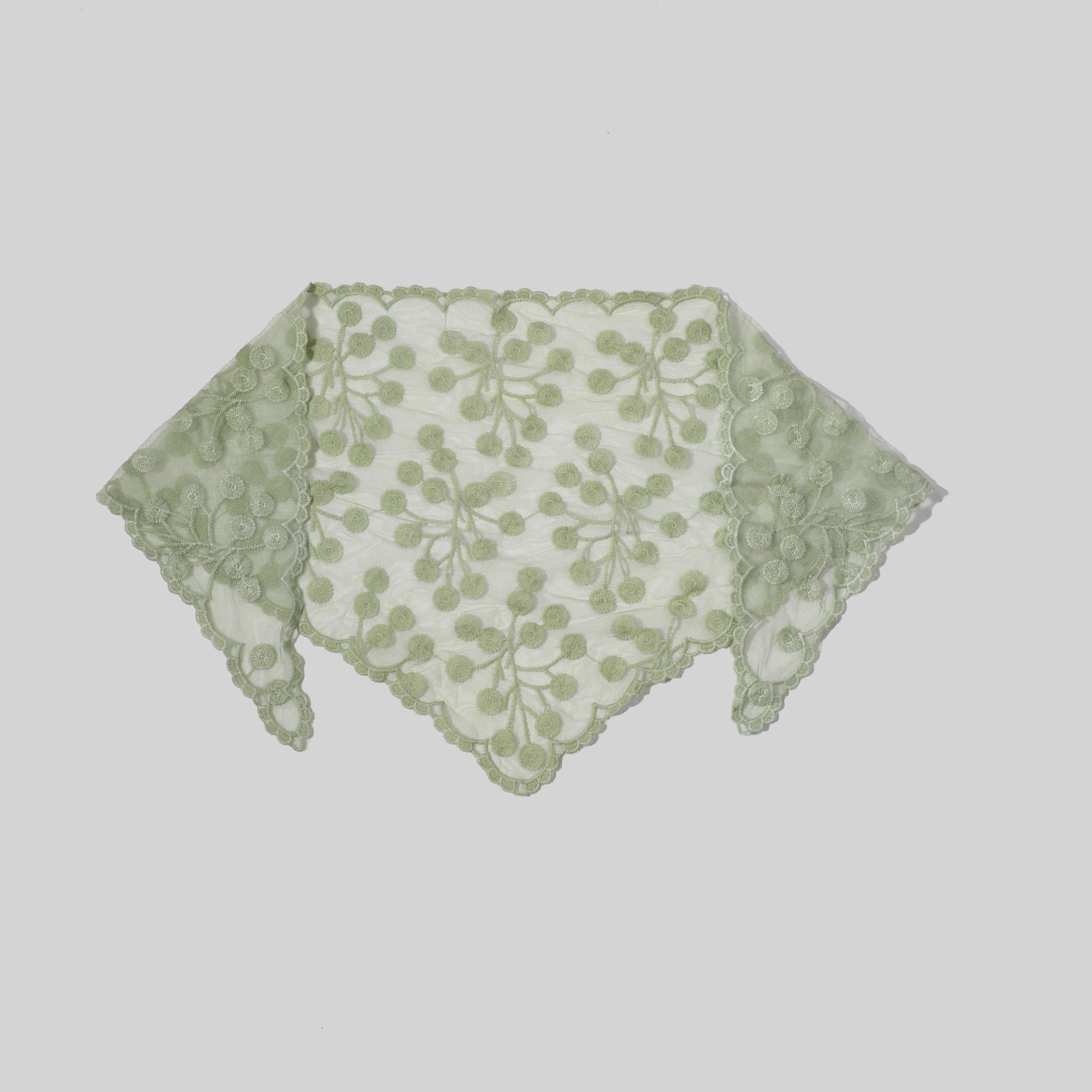 Lace Veil Floral Hollow Out Triangle Scarf Bandana Neckerchief Head Cover
