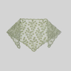 Lace Veil Floral Hollow Out Triangle Scarf Bandana Neckerchief Head Cover