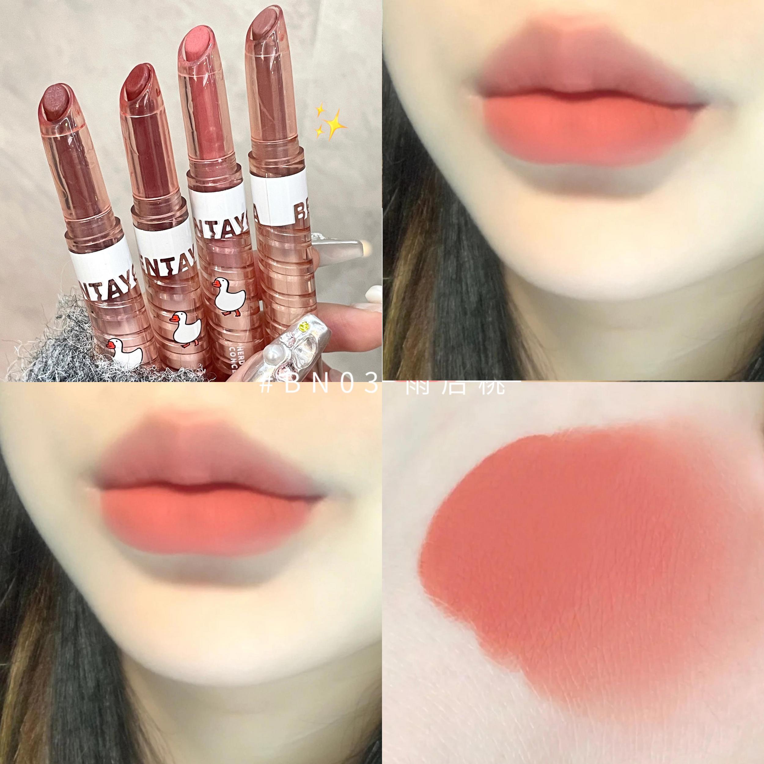 6 Color Matte Lipstick Pen with Cartoon Goose Print