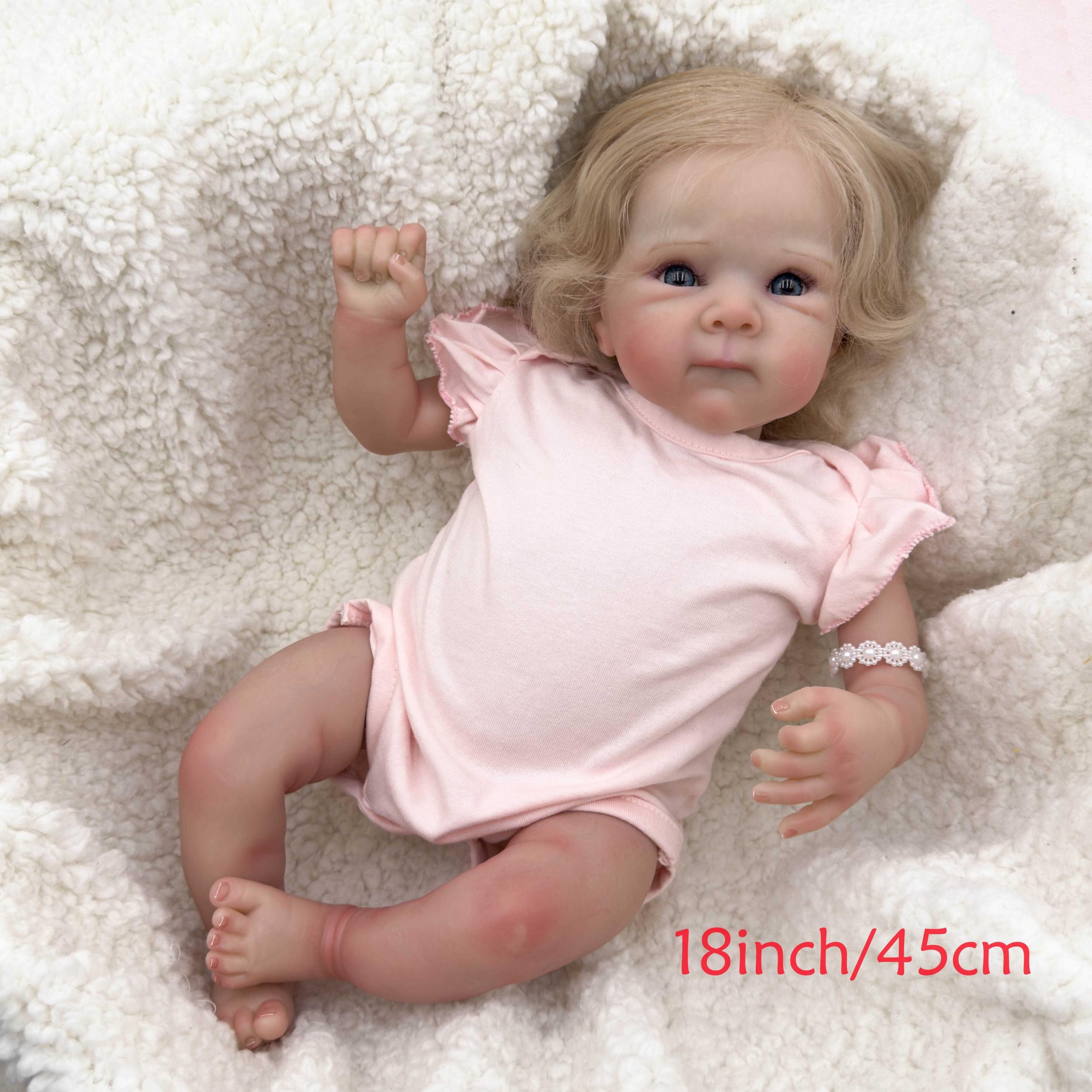18" Realistic Reborn Kids Doll Bettie Soft Cloth Body Hand Painted Pink