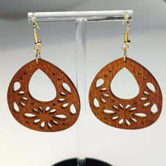 Boho Dangle Earrings Wooden Jewelry Female Gift