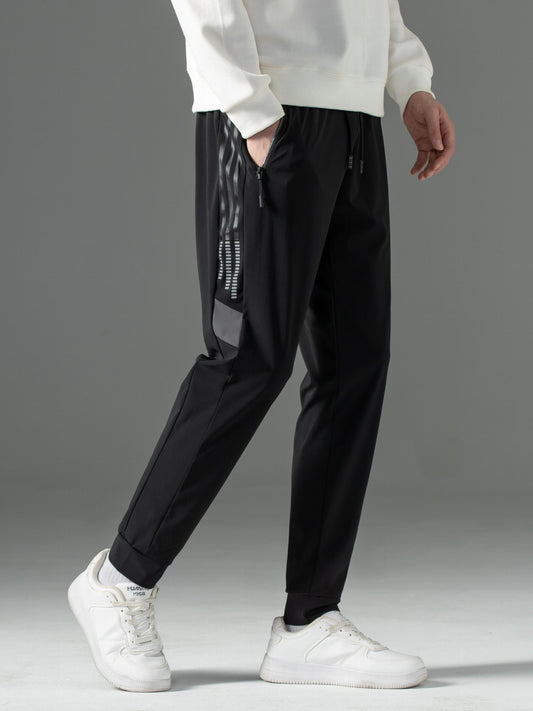 Men's Quick Drying Stretch Trousers with Zipper Pocket