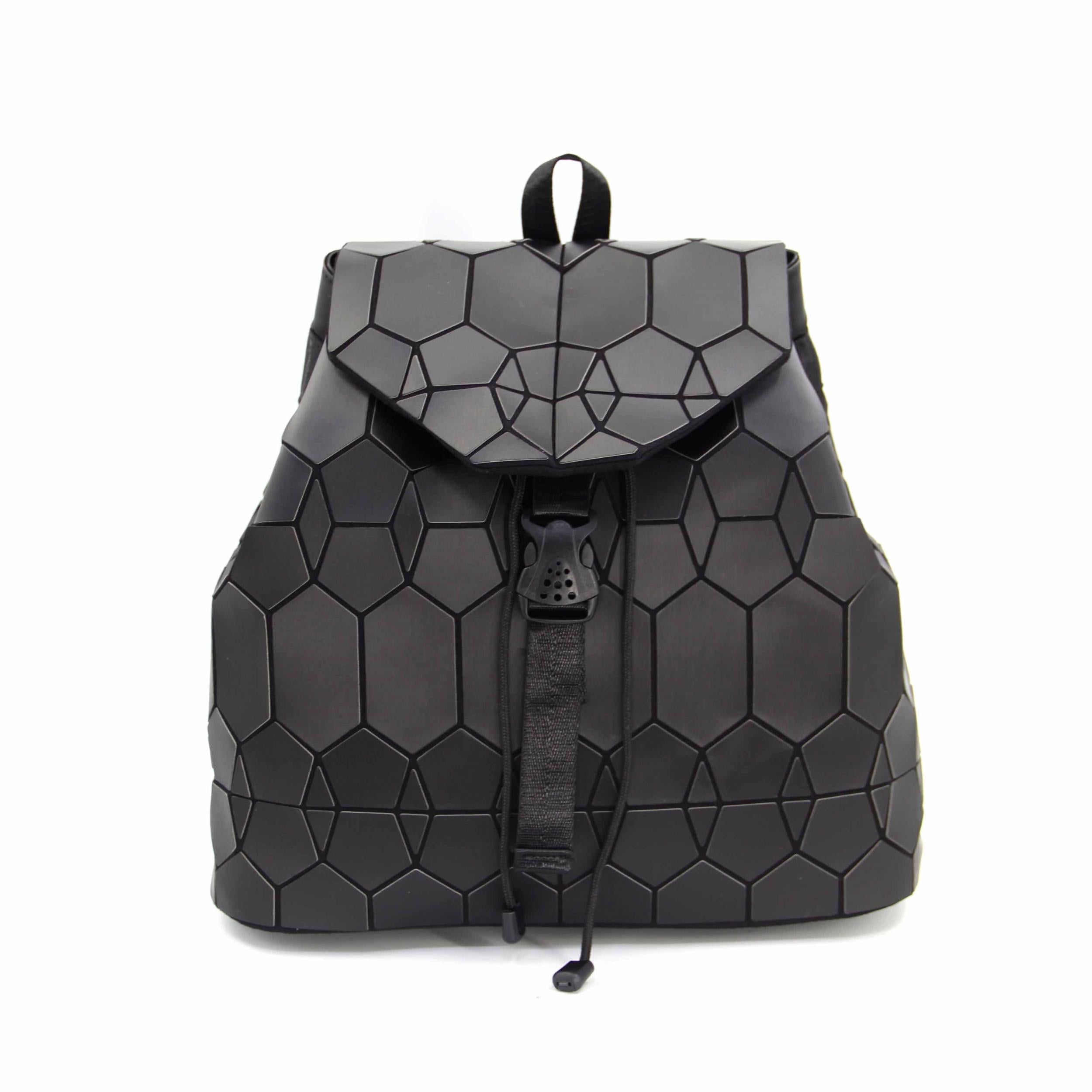 Geometric Argyle Pattern Backpack Drawstring Shoulder Bag Large Capacity