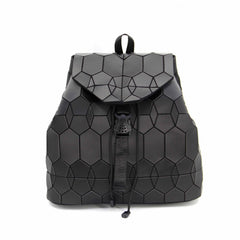 Geometric Argyle Pattern Backpack Drawstring Shoulder Bag Large Capacity