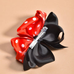 Girls Bowknot Hair Clip Ribbon Hairpin for Party School Travel