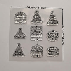 1pc Merry Christmas DIY Painting Tool Transparent Silicone Seal
