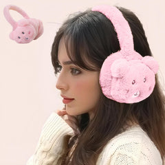 2 Pack Animal Earmuffs for Women - Adjustable Ear Warmers - Autumn & Winter