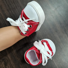 2pcs Handcrafted Canvas Doll Shoes for American Dolls
