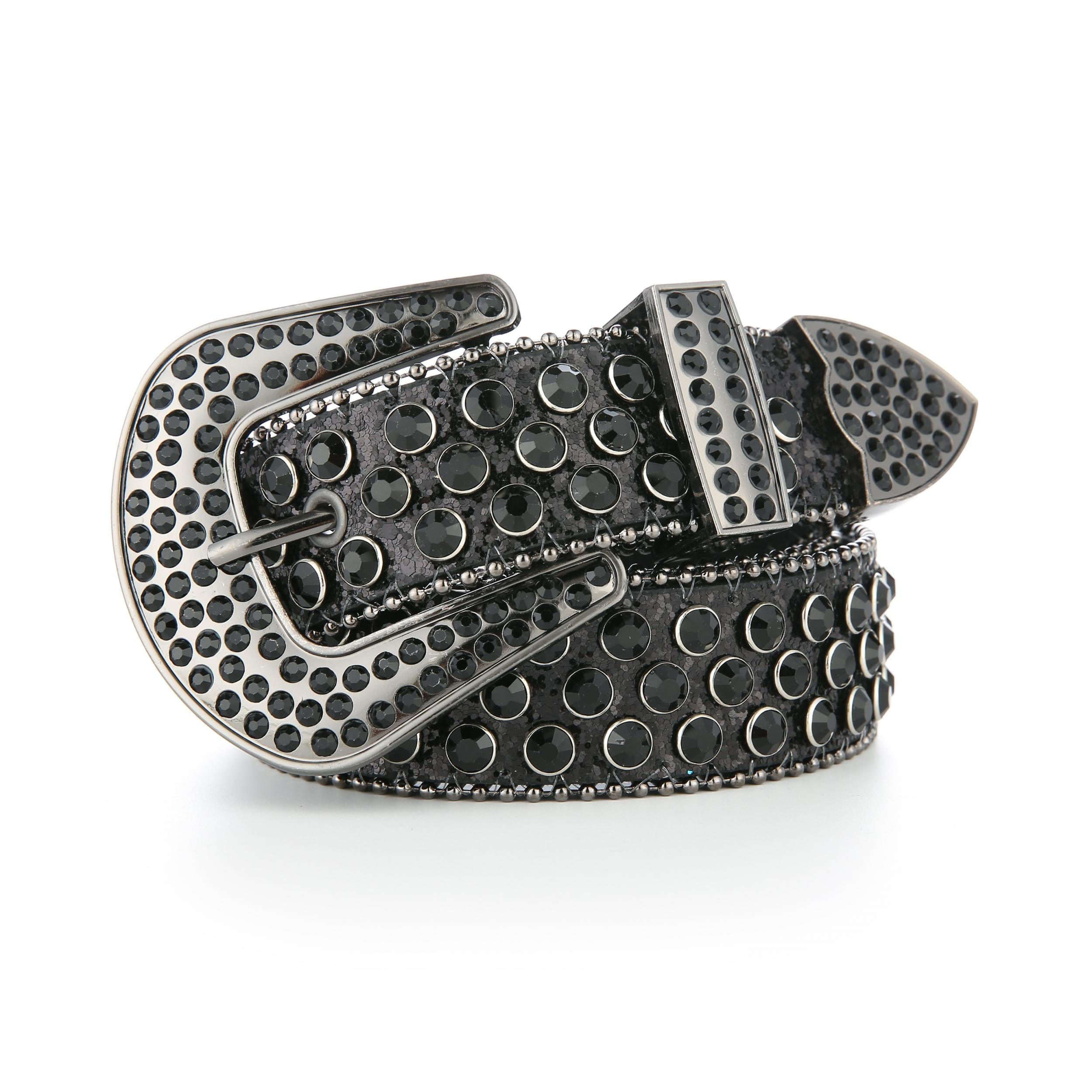 Rhinestone Glitter Punk Belt Y2K Sparkly PU Belt