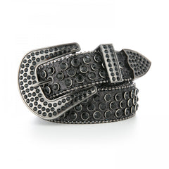 Rhinestone Glitter Punk Belt Y2K Sparkly PU Belt
