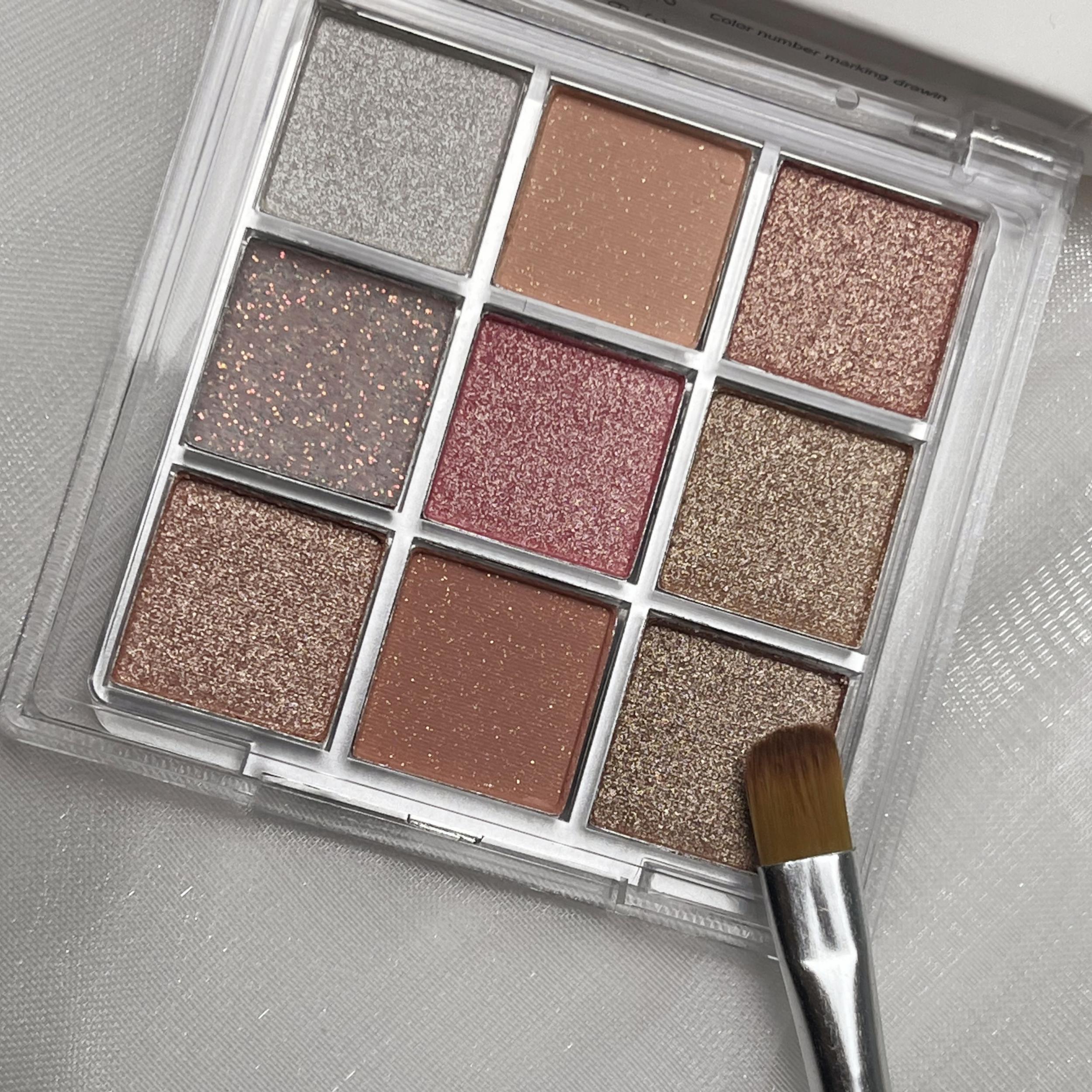 Coral Tone Eyeshadow Palette Matte Shimmer Finish