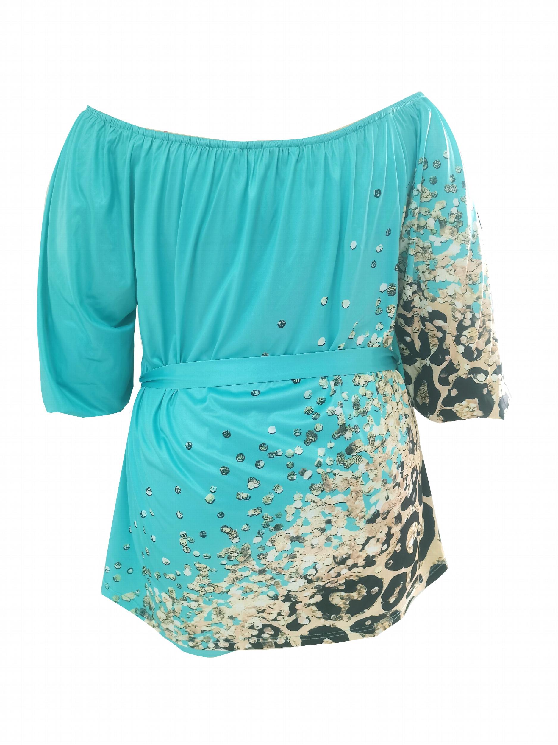  Leopard Print Off Shoulder Top & Shorts Set