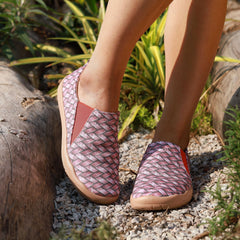 Women's Braided Canvas Slip On Flat Shoes Lightweight Casual Outdoor Travel