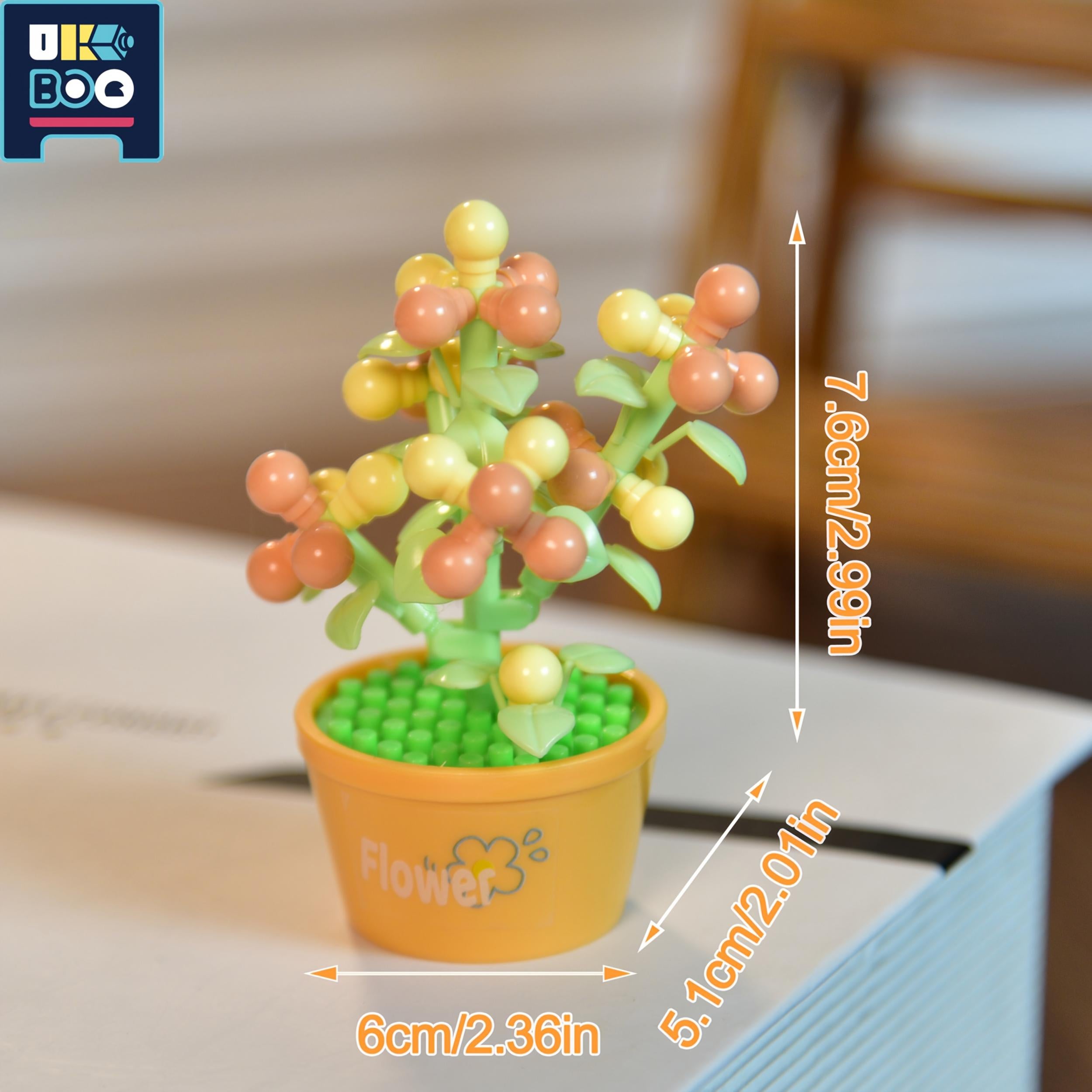 12pcs Mini Succulent Building Blocks Set Ideal for Home Decor