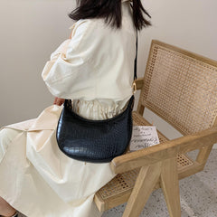 Stone Pattern Retro PU Leather Crossbody Bags for Women Small Shoulder Bag