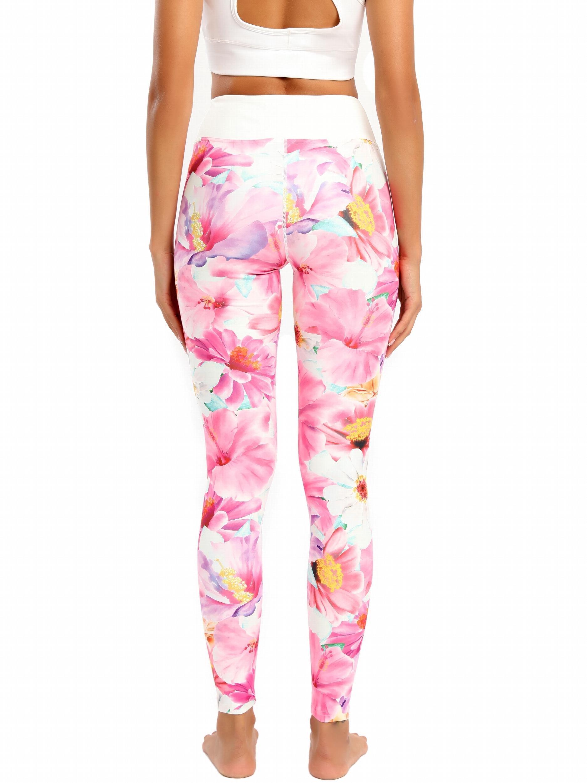 Personality Flower Print High Waist Butt Lifting Leggings