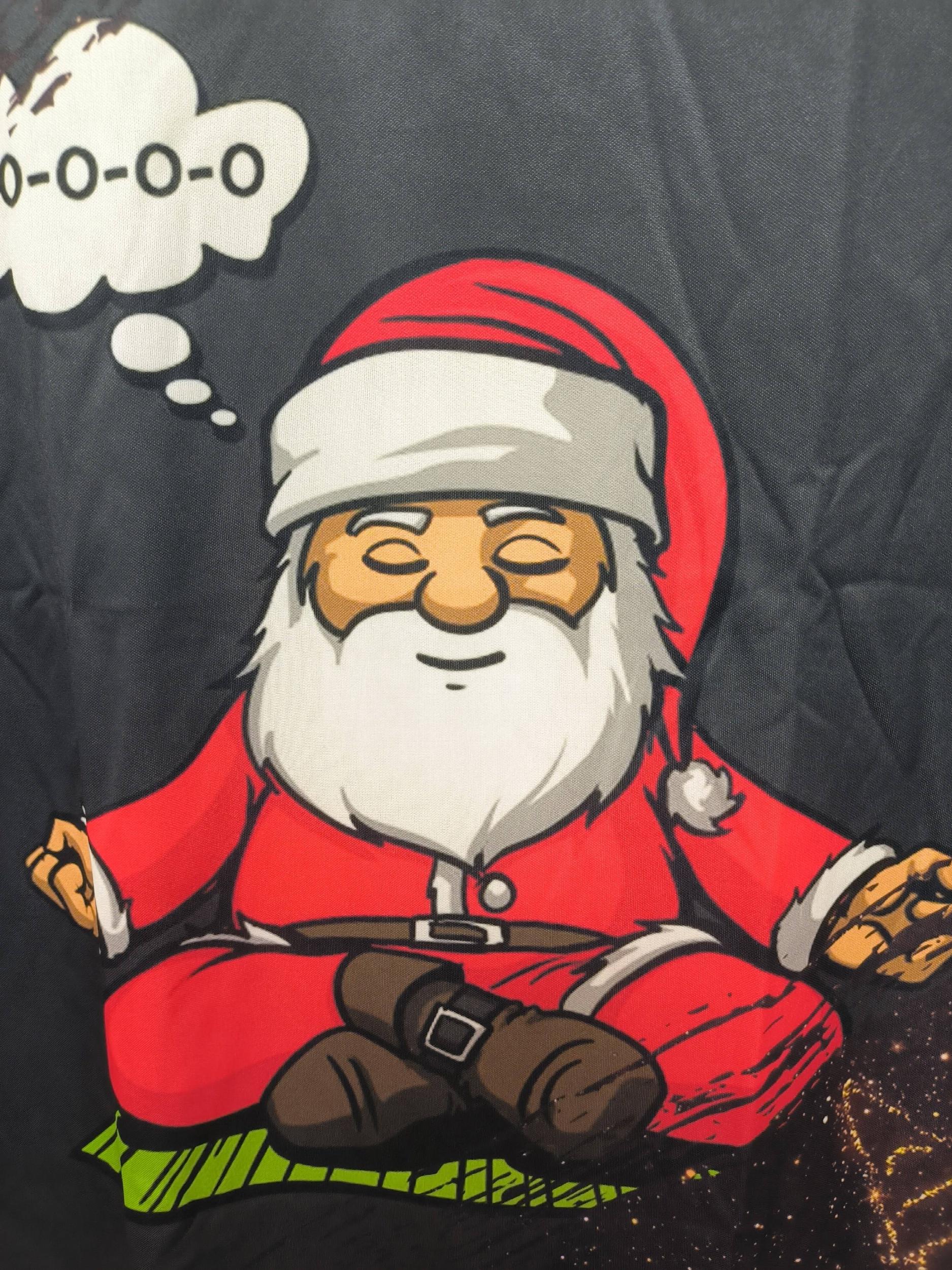 Santa Claus Meditating Print Men's Short Sleeve Tee
