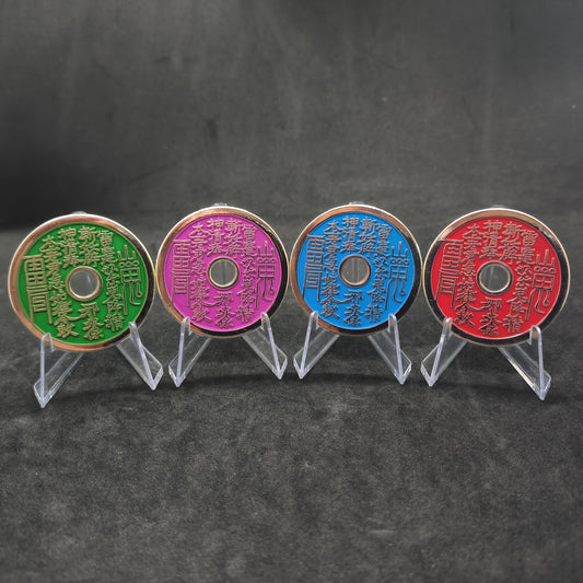 Colorful Mountain Spirit Money Coin Zinc Alloy Good Fortune Decor