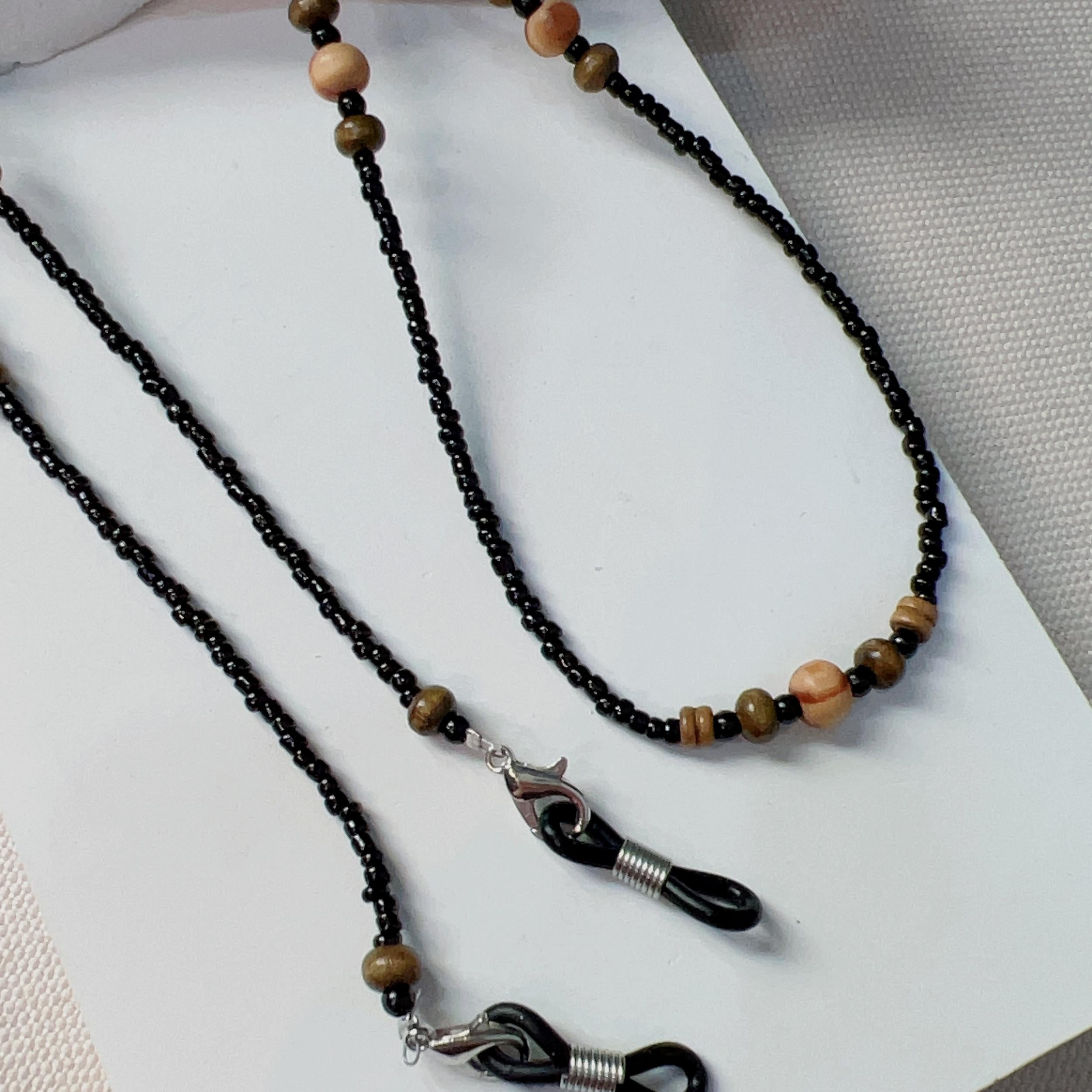 Beaded Glasses Lanyard Non slip Glasses Rope for Men and Women Eyeglass Holder
