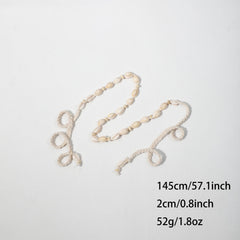 Boho Shell Rope Sash Belt Vintage Bowknot Lace Up Belt