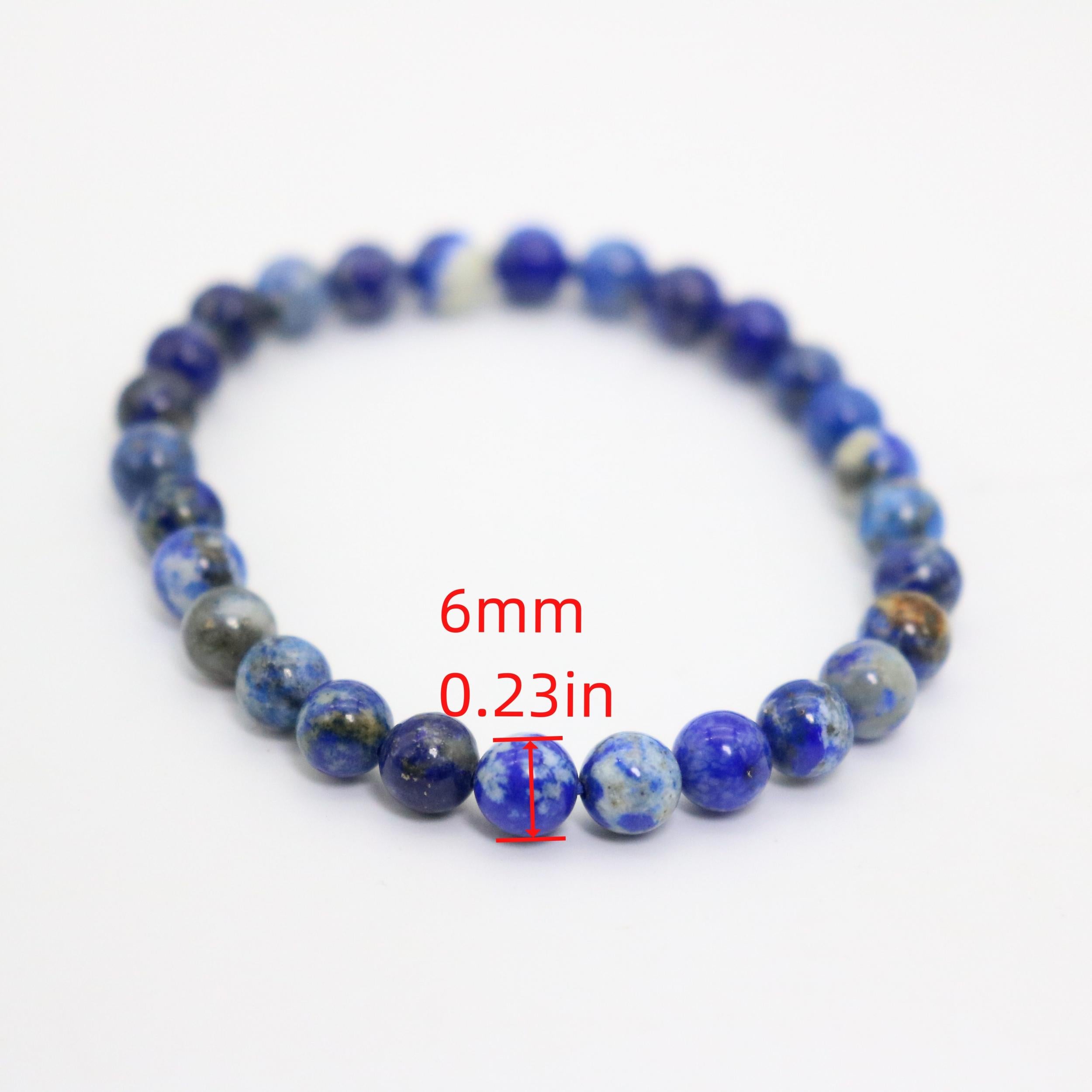 High Pure Natural Lapis Lazuli Bracelet 4mm 6mm 8mm 10mm DIY Beads