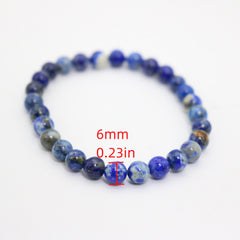 High Pure Natural Lapis Lazuli Bracelet 4mm 6mm 8mm 10mm DIY Beads
