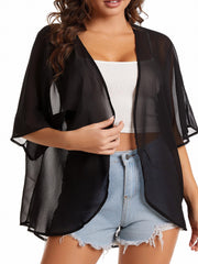 Women's Plus Size V Neck Cover Up Cardigan
