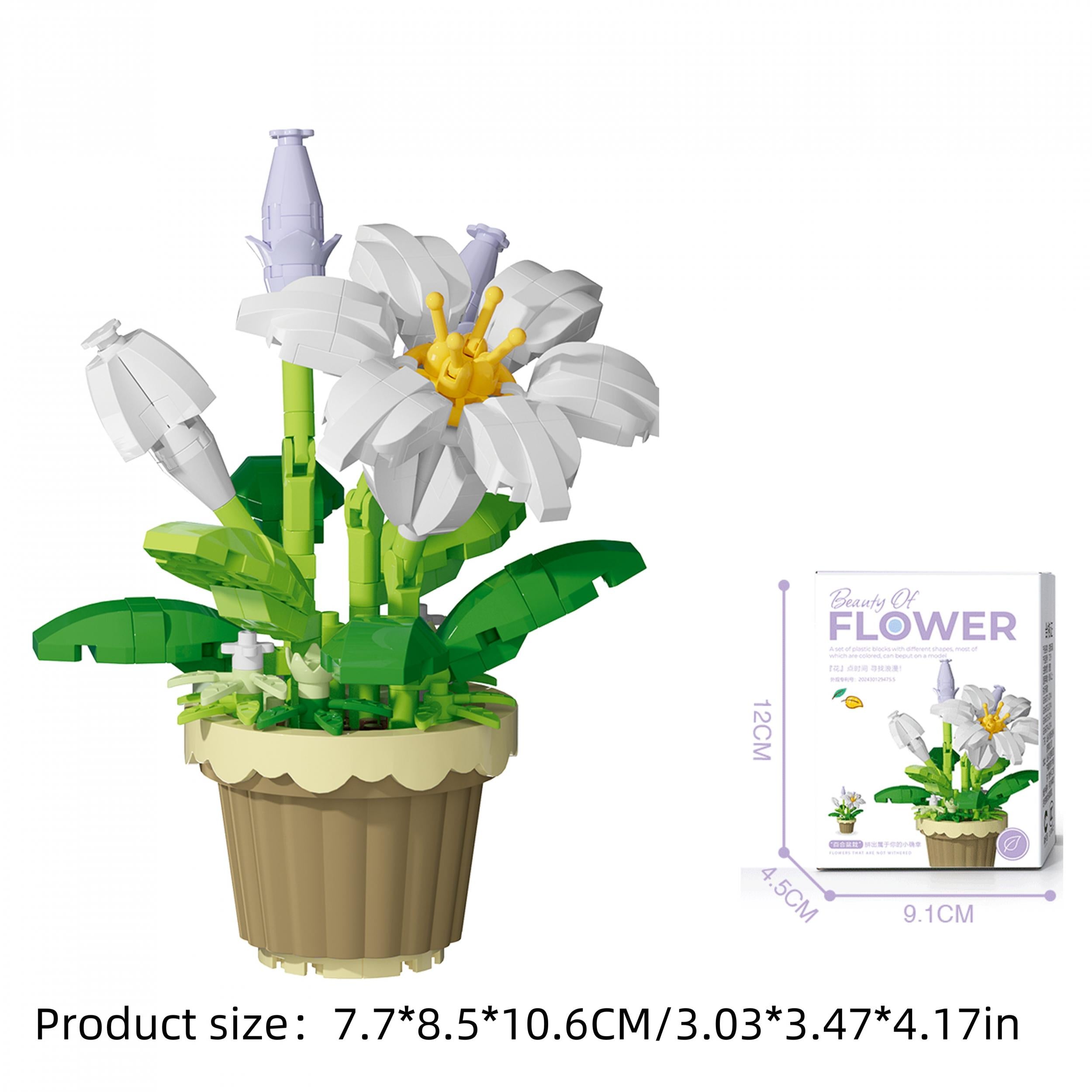 Children's Succulent Flower Building Blocks Toy Set
