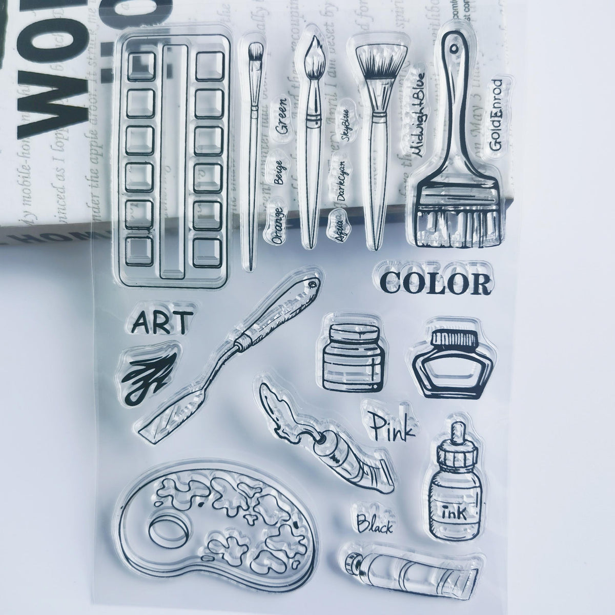 Cartoon Stamp Set for Students, Scrapbook Album, DIY Crafts