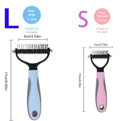 Pet Grooming Brush For Dogs And Cats - Shedding Tool And Hair Removal Comb