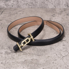 Women's Leather Thin Belt Casual Decorative Waistband